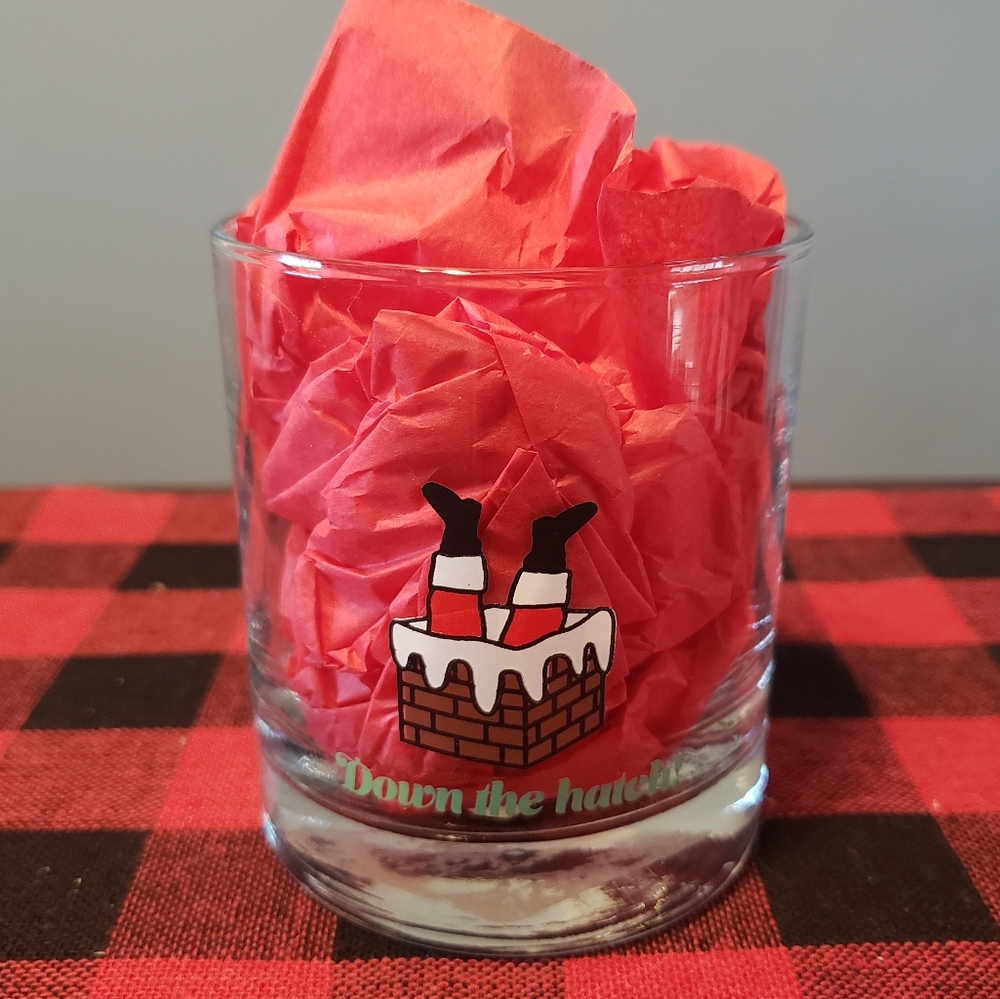 Down The Hatch Whiskey Glass